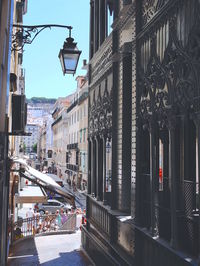 Street in city against sky