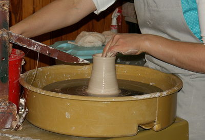 Close-up of man working