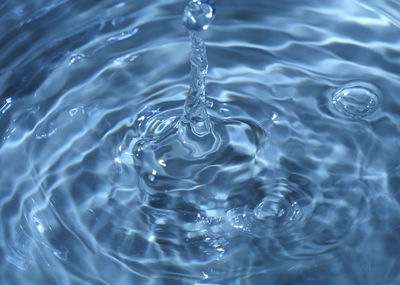 High angle view of rippled water in swimming pool