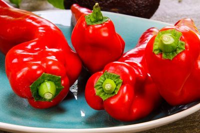 Close-up of red bell peppers