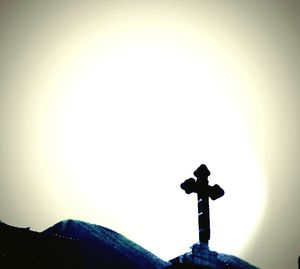 Low angle view of people against sky