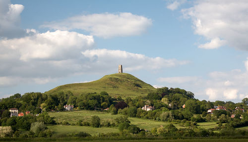 Summer landscape glastonbury tor