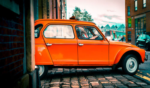 Car parked on city street