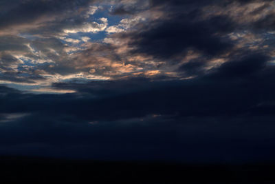 Low angle view of storm clouds in sky