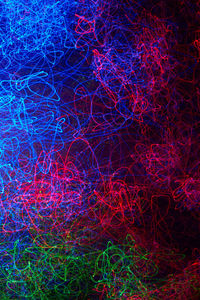 Full frame shot of multi colored light painting at night