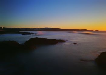 View of sea at sunset