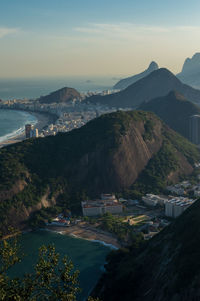 Detail of the city of rio de janeiro in brazil seen from the famous sugar loaf mountain