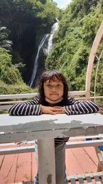 Portrait of a beautiful young woman outdoors