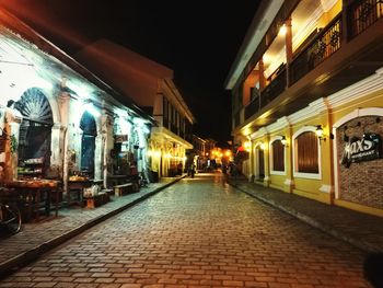 Illuminated city at night