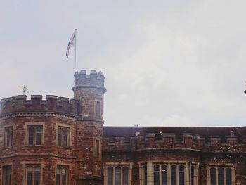 Low angle view of buildings against sky