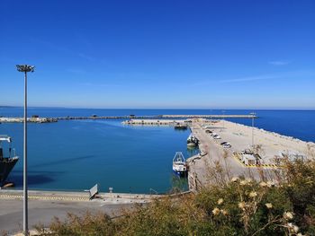 Commercial port viewed from above