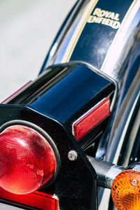 Close-up of red vintage car