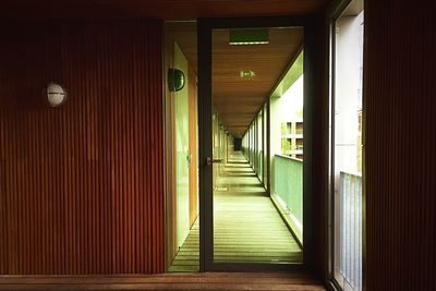 Empty corridor of building