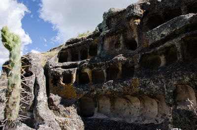 Low angle view of old ruins