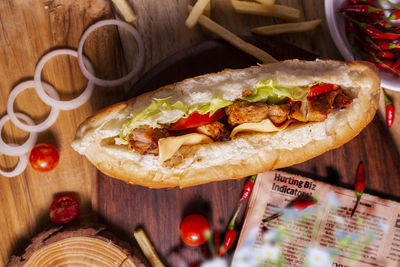 Close-up of food on table