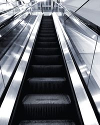 Low angle view of escalator