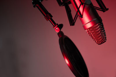 Close-up of microphone