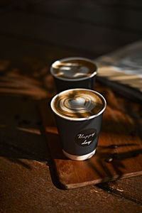 Close-up of coffee on table