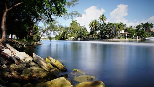 Long exposure of dania canal florida 