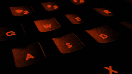 Full frame shot of computer keyboard
