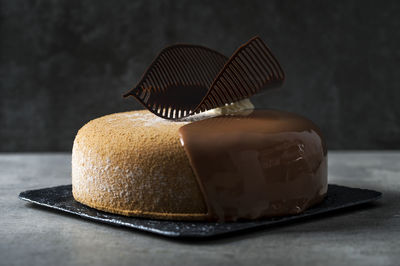 Close-up of cake on table