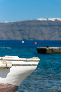 Boat sailing on sea