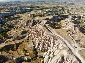 High angle view of land