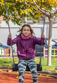 Girl playing at park