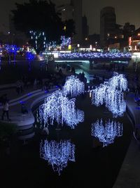 Illuminated sky at night