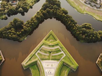 Reflection of building on water