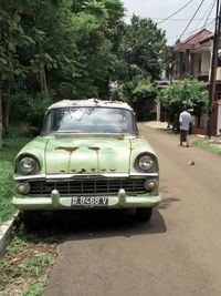 Vintage car in city