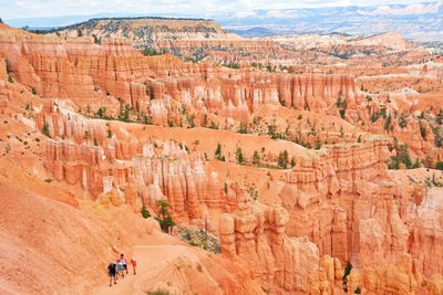 High angle view of rock formations