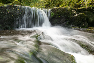 Scenic view of waterfall