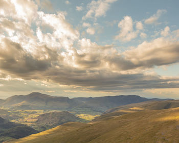 Scenic view of dramatic landscape against sky