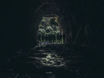 View of built structure at night