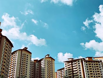 Low angle view of buildings against sky