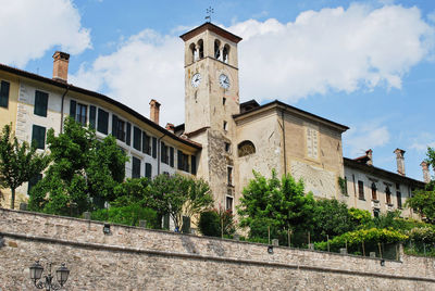 Low angle view of a clock tower