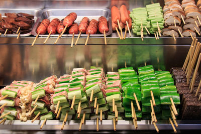 Close-up of street food