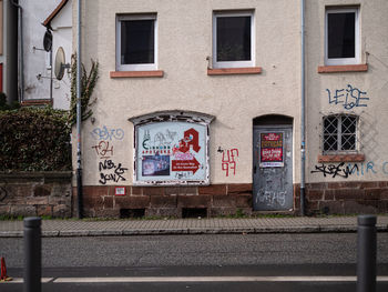 Graffiti on building wall