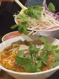 Close-up of soup in bowl