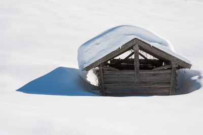 Close-up of snow covered land