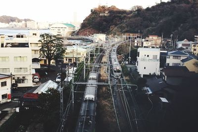 City street with buildings in background