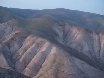 High angle view of mountain range