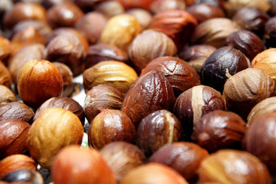 Full frame shot of nutmegs
