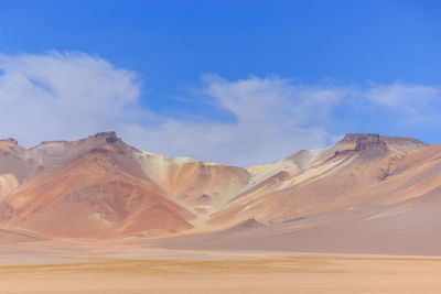 Scenic view of arid landscape against sky