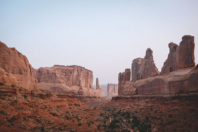 Rock formations against sky