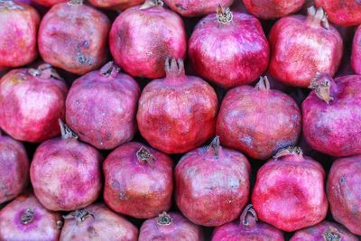 Full frame shot of pomegranates