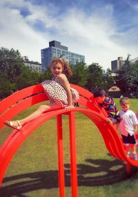 Portrait of woman in park