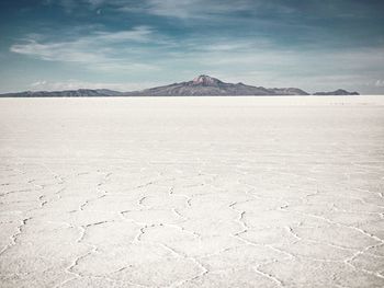 Scenic view of desert against sky