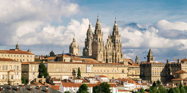 Panoramic view of buildings against sky